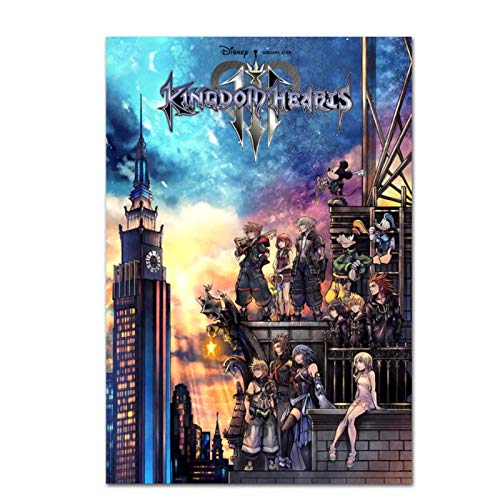 Kongzir Kingdom Hearts Iii 3 Anime Comic Serie De Dibujos Animados Videojuego Art Poster Cuadros De Arte De Pared Pintura En Lienzo Decoración Del Hogar -50X70Cmx1Pcs -Sin Marco