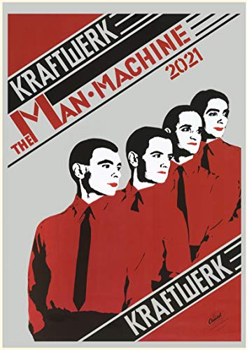 Kraftwerk - Calendario de pared para 2021 (12 páginas, 20,3 x 28 cm), diseño de música electrónica