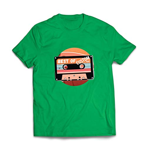 lepni.me Camisetas Hombre Cassette Antiguo Lo Mejor del año 80, 90, 70 (XXX-Large Verde Multicolor)