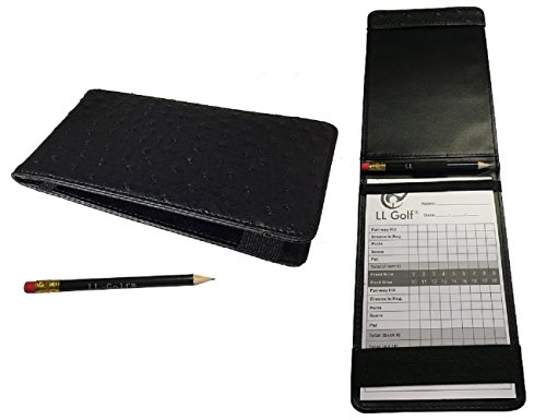 LL-Golf® Elegante Scorecard holder / Soporte Incluye Lápiz y bloc/Score tarjeta Carcasa/Funda/Carpeta/tarjeta de score