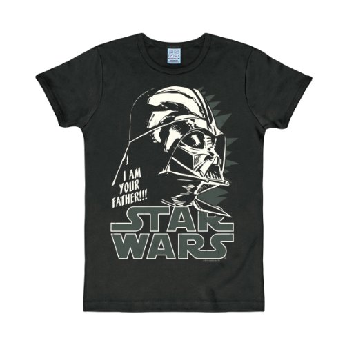 Logoshirt - Star Wars - Darth Vader - Padre - Camiseta - Slim-Fit - Negro - Diseño Original con Licencia, Talla XXL