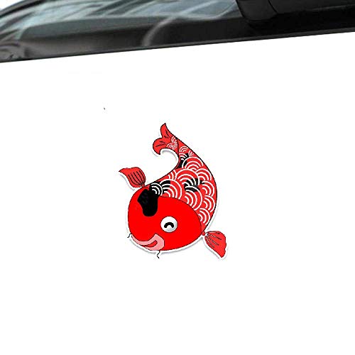 Lucky Car Stickers Accesorios para peces rojos Calcomanías de PVC Tapa de arañazos para Volkswagen Polo Golf Chevrolet Opel, 12cm * 10cm