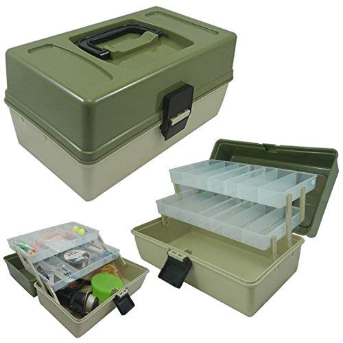Lunar Box, Caja de pescadería, 2 bandejas con Compartimentos divisorios Ajustables