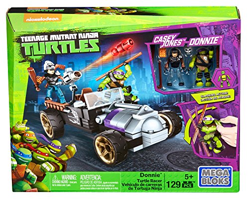 Mega Bloks - Vehículos de Carreras, Tortugas Ninja, Juego de construcción (Mattel DMX52)