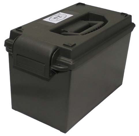 MFH US - Caja de plástico para municiones, 50 mm, color verde oscuro