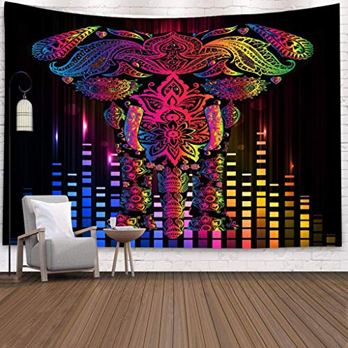 MIASDUANFA tapizBohemian Mandala Elephant Tapestry Wall Hanging Sandy Beach Picnic Throw Rug Blanket Camping Tent Travel Sleeping Pad