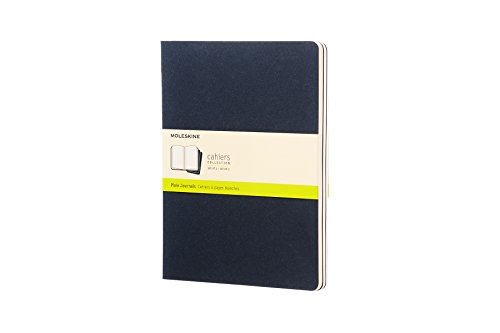 Moleskine CH223 - Set de 3 cuadernos, XL 19 x 25, color azul, 3 Unidades