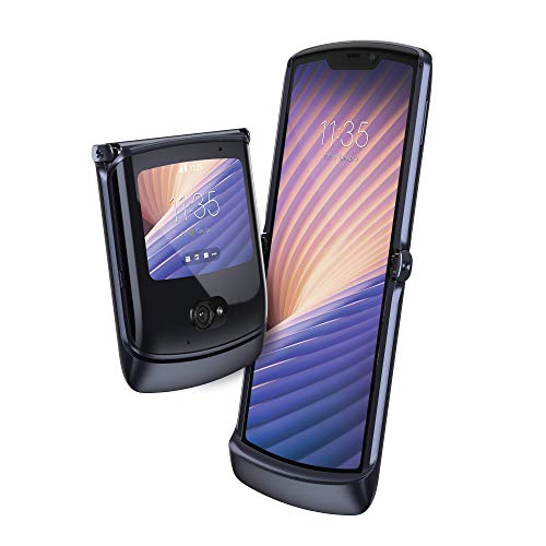 Motorola razr 5G - Smartphone 5G, pantalla 6.2" HD+ FlexView, procesador Qualcomm Snapdragon 765, cámara principal de 48MP, batería de 2800 mAH, Dual SIM, 8/256GB, Android 10 - Color Negro