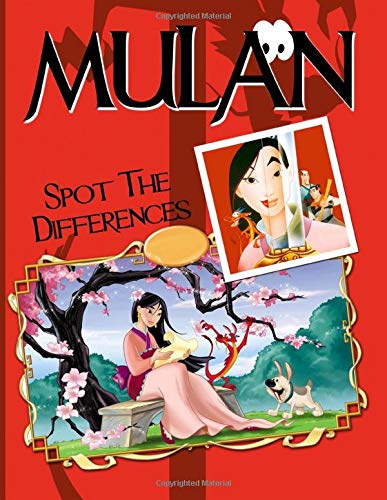 Mulan Spot The Difference: Collection Mulan Activity Picture Puzzle Books For Kid And Adult 8.5 X 11