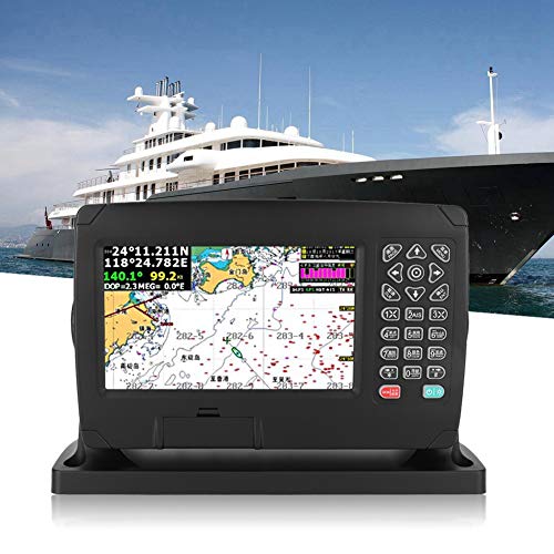 Navegación GPS para Barco, XF-607 Navegador Marino con Pantalla a Color de 7 Pulgadas 200 rutas y 10,000 Puntos de Referencia Localizador de navegación GPS con Carta, Alto Brillo/Gran Angular