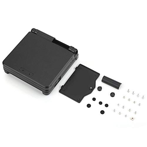 Nimoa Cubierta de la Caja del Juego, Console CAS para Nin-tendo Game Boy Advance GBA SP Protective ABS Case Cover Kit de Piezas de reparación(Negro)