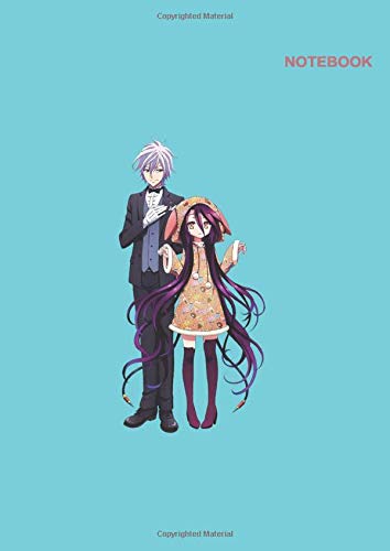 No Game No Life Shiro & Sora Blue Notebook Cover: A4, 8.27 inch x 11.69 inch, 110 Pages, College-Ruled Notebook for student.