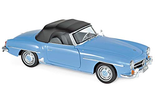 NOREV- Mercedes-Benz 190 SL 1955-Blue Coche en Miniatura de colección, 183400, Azul