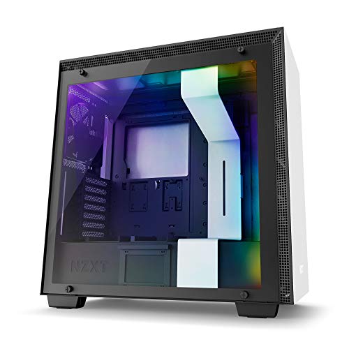 NZXT H700i - Caja PC Gaming de tamaño mediano ATX - Dispositivo inteligente con tecnología CAM - Panel de vidrio templado - Blanco/Negro - Versión 2018