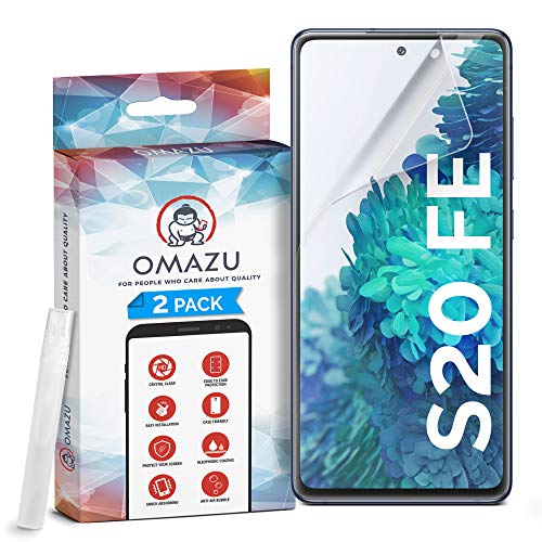 OMAZU Protector de pantalla 3D flexible de TPU [2 unidades] compatible con Samsung Galaxy S20 FE