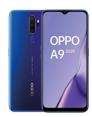 OPPO A9 2020 - Smartphone de 6.5'' HD+, 4G Dual SIM, 8 Core, 128 GB, 4 GB RAM, 48 + 8 + 2 + 2 MP, 16 MP, Púrpura Espacial