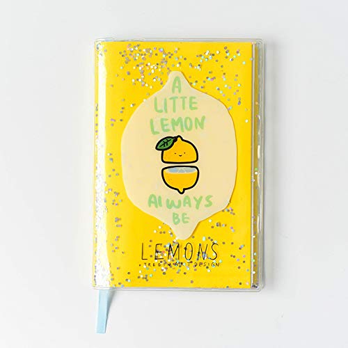 Originalidad brillante embalaje lindo planificador cuaderno juego de goma diario encantador cubierta de PVC papelería Kawaii limón