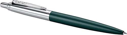 Parker - Bolígrafo Jotter XL, adorno cromado, punta mediana, tinta azul, en estuche de regalo, color verde mate Greenwich
