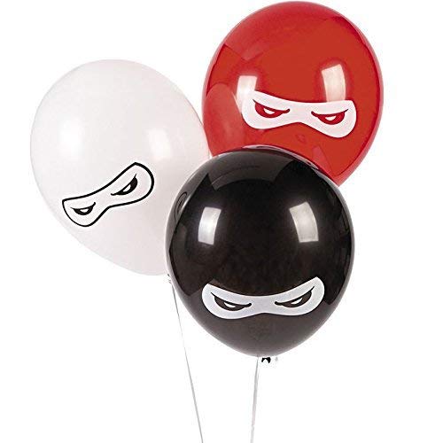 Party_HubPrinted Ninja Warriors Latex Balloons - Pack of 30