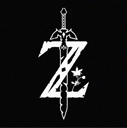 Pegatina de leyenda de Zelda Breath of the Wild Logo blanco (coches, ordenadores portátiles, ventanas)