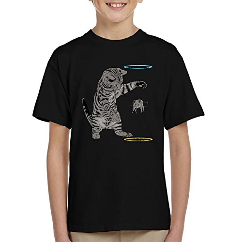 Portal Cat Get That Mouse Kid's T-Shirt