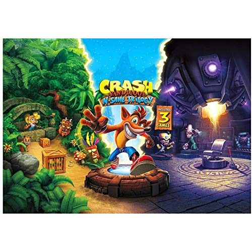 Póster de Crash Bandicoot juego N.Sane Trilogy POSTER Pintura decorativa para pared Imágenes Impresiones en lienzo Arte de la pared -60x90cm Sin marco