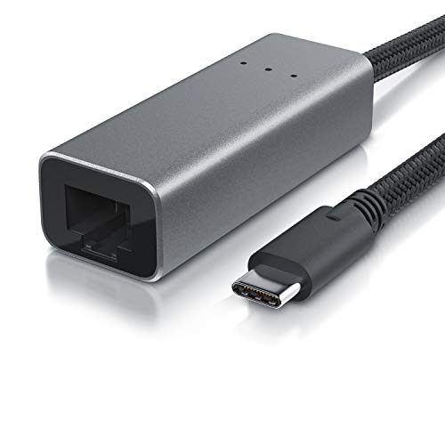 Primewire – Adaptador de Red USB-C a RJ45 Gigabit Ethernet - 1000 Mbit - Alta Velocidad - Plug & Play - Sin instalación - Compatible con iPad Pro 2018/2020, MacBook Pro/Air, Surface Book 2/3