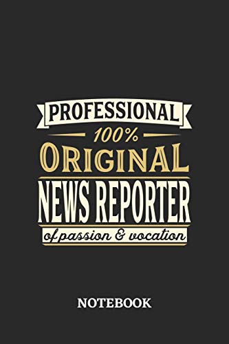 Professional Original News Reporter Notebook of Passion and Vocation: 6x9 inches - 110 graph paper, quad ruled, squared, grid paper pages • Perfect Office Job Utility • Gift, Present Idea
