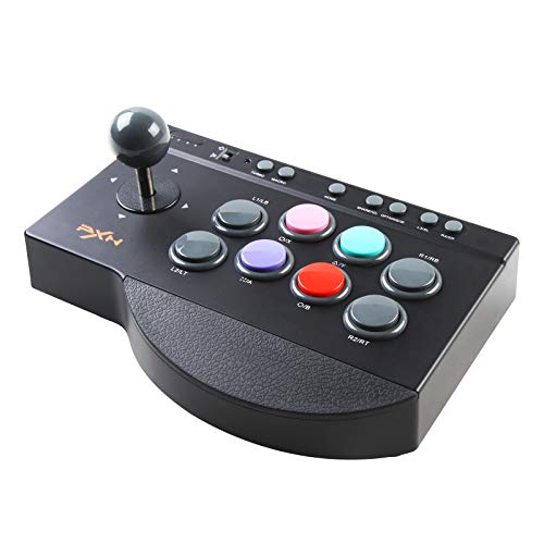 PXN 0082 Arcade Fighting Stick USB Street Fighter Arcade de Juegos Joystick de Lucha Controlador con Funciones Turbo y Macro para PS3, PS4, Xbox ONE, Nintendo Switch, PC