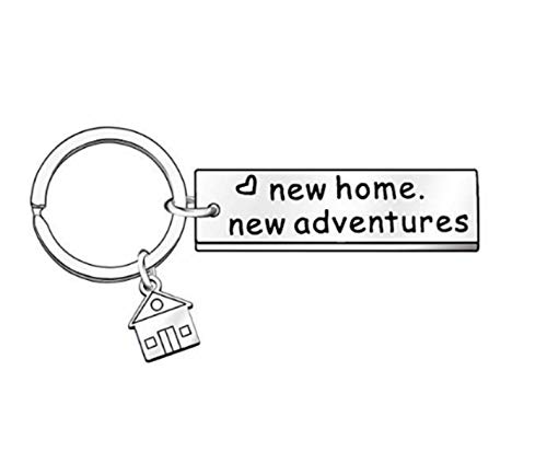 Regalo para el nuevo propietario de casa, regalo para el primer hogar nuevo hogar nuevo llavero de aventuras
