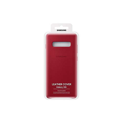 Samsung Leather Cover, funda oficial para Samsung Galaxy 10+, color rojo