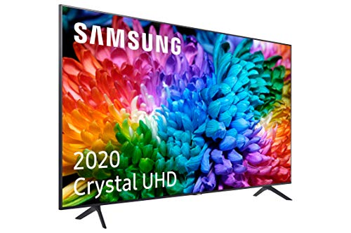 Samsung UHD 2020 75TU7105- Smart TV de 75" 4K, HDR 10+, Crystal Display, Procesador 4K, PurColor, Sonido Inteligente, Función One Remote Control y Compatible Asistentes de Voz, Compatible con Alexa