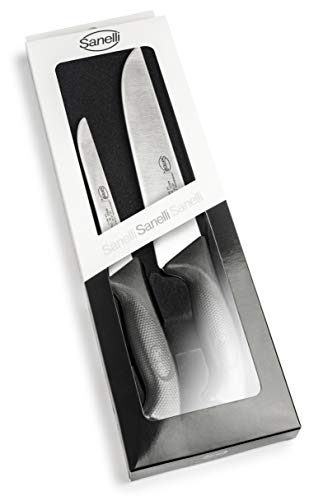 Sanelli Linea Skin - Juego de cuchillos profesionales para carnicero (2 unidades, acero inoxidable)