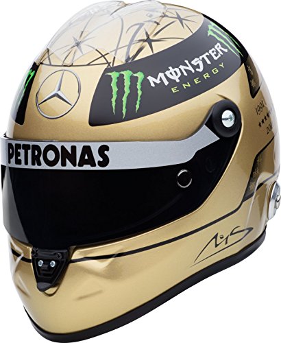 'Schuberth SF1 miniatura de casco – réplicas de 1: 2 Modelo – Michael Schumacher Fórmula 1 – 2011 – Casco de oro "
