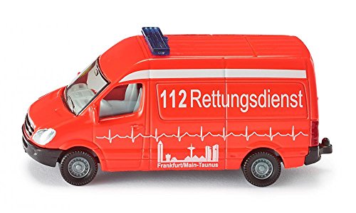 SIKU 0805, Ambulancia, 1:87, Metal/Plástico, Rojo, Versátil, Vehículo de juguete para niños
