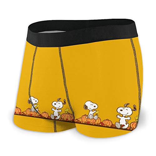 Snoopy - Calzoncillos para hombre, diseño de calzoncillos, con tejido elástico suave y cinturón elástico