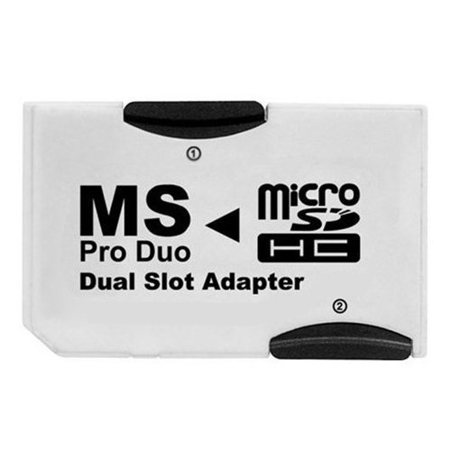 SODIAL(R) Adaptador MicroSDHC a MS PRO DUO, Convierte Dos Tarjetas MicroSD o MicroSDHC a MS PRO DUO