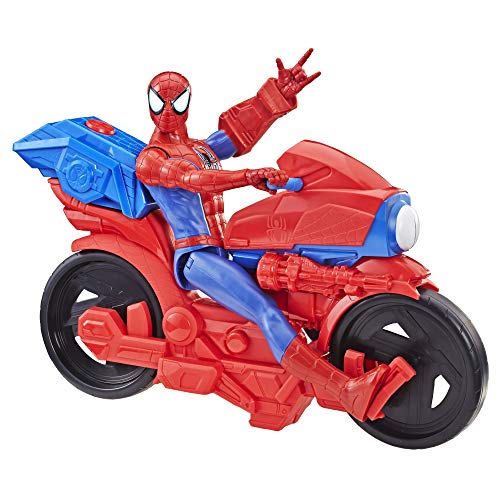 Spider-Man Titan Hero Series Spider-Man Figura con Power FX Cycle Reproduce Sonidos y Frases