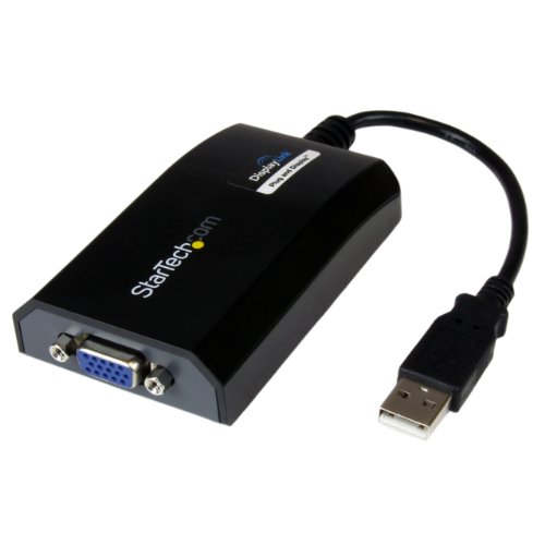 StarTech.com USB2VGAPRO2 - Adaptador de vídeo Externo para Mac y PC (USB a VGA, Hembra HD15, Macho USB A)