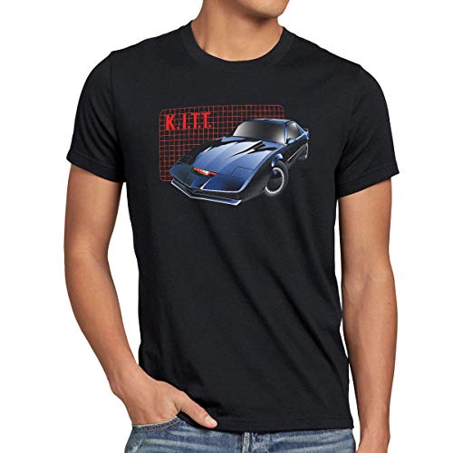 style3 K.I.T.T. Camiseta para Hombre T-Shirt Michael Knight 2000 Black Rider, Talla:XL