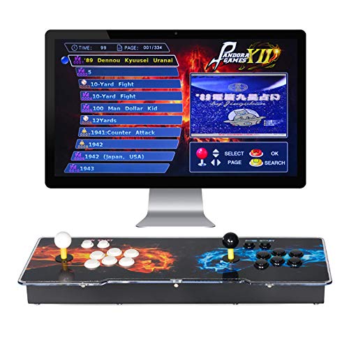 TAPDRA Pandora 12 Joystick y botones multijugador Consola arcade Máquinas de juegos arcade para el hogar, 3340 Videojuegos clásicos retro Todo en uno Sistema más nuevo CPU avanzada Compatible con HDMI