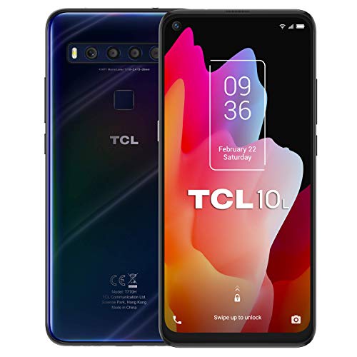 TCL 10L - Smartphone de 6.53" FHD+ con NXTVISION (Qualcomm 665 4G, 6GB/64GB Ampliable MicroSD, Cámaras de 48MP+8MP+2MP+2MP, Batería 4000mAh, Android 10 actualizable) Color Azul
