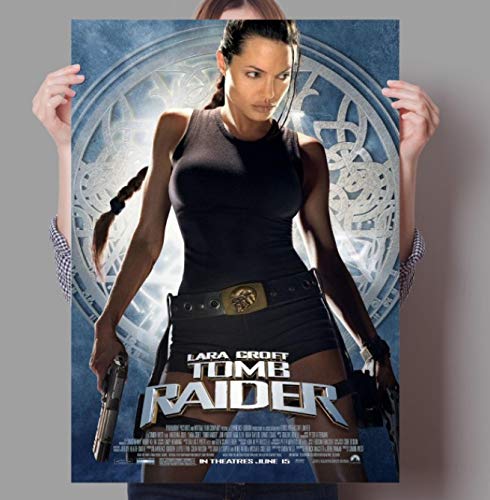 tgbhujk Cuadro de Arte de Pared Clásico Acción Película de Aventuras Lara Croft: Tomb Raider Decoración de Pared Póster Artístico Impresión de Lienzo Pintura al óleo Moderna 50X75cm Sin Marco