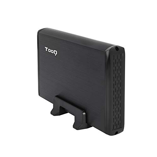 TooQ TQE-3509B - Carcasa para Discos Duros HDD de 3.5", (SATA I/II/III, USB 2.0), Aluminio, indicador LED, Color Negro, 250 grs.