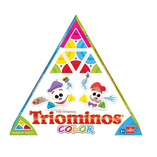 Triominos-60613 el dominó Triangular para peques, Multicolor, (Goliath 60613)