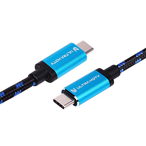 Ultra HDTV Cable de Carga USB 3.1 (Tipo C GEN2) 1 Metro - Cable de Datos, con Chip E-Marker y Capacidad de Carga 60W (20V 3A) PD, 10Gbps de Transferencia de Datos, 4K a 60Hz