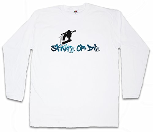 Urban Backwoods Skate Or Die Long Sleeve T-Shirt De Manga Blanco Talla XL