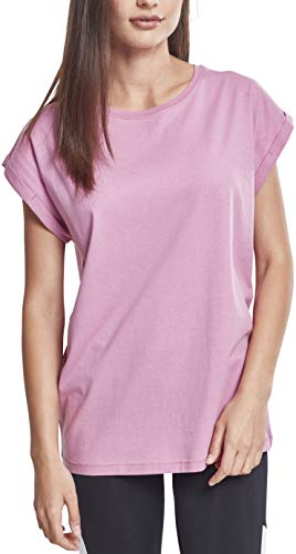 Urban Classics Ladies Extended Shoulder tee Camiseta, Rosa (Cool Pink 01467), XS para Mujer