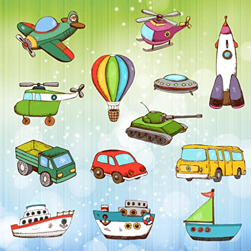 Vehículos y coches para colorear para niños y pequeños : camiones , aviones , barcos y excavadoras