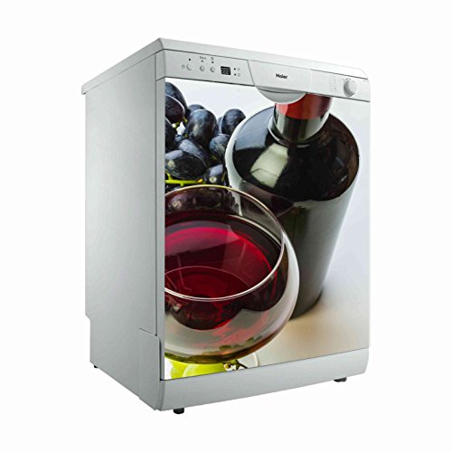 Vinilo para Lavavajillas Vinoteca | Varias Medidas 65x75cm | Adhesivo Resistente y de Facil Aplicación | Pegatina Adhesiva Decorativa de Diseño Elegante